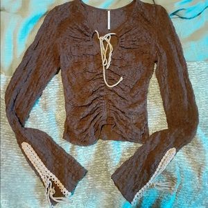 Lace long sleeve shirt